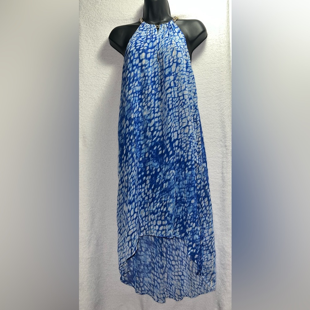 Michael Kors Blue High-Low Dress X-Small